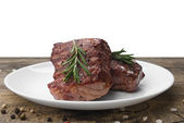 Beef steak on plate