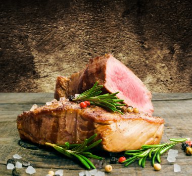 Slice of beef steak clipart