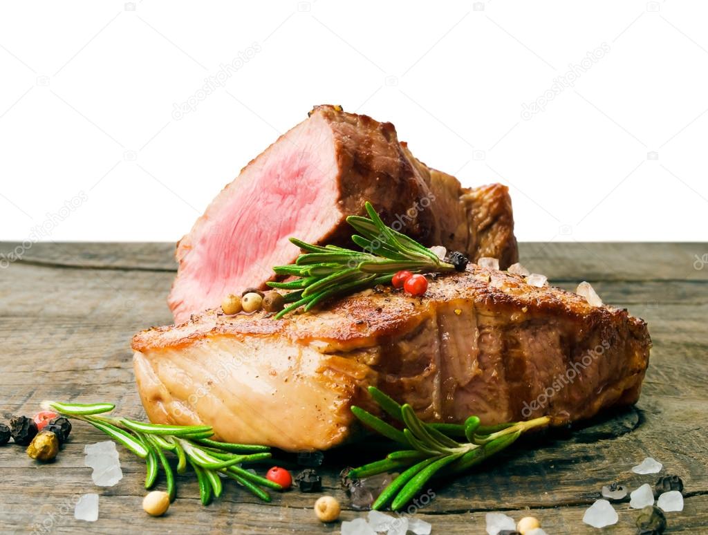 Slice of beef steak