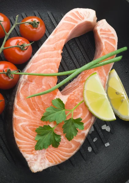 Salmon steak — Stock Photo, Image