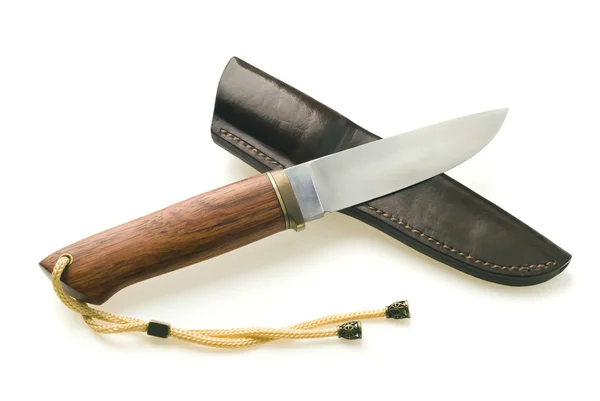 Cuchillo de caza y vaina — Foto de Stock