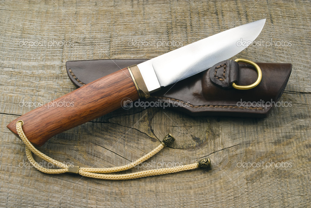 Hunting knife and scabbard Stock Photo by ©ulkan 43760811