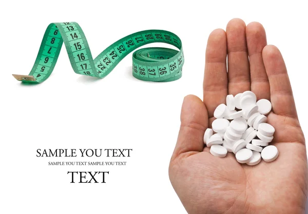 Medir cinta adhesiva con pastillas —  Fotos de Stock