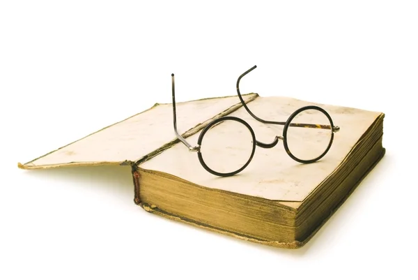 Book with glasses — Stock Photo, Image