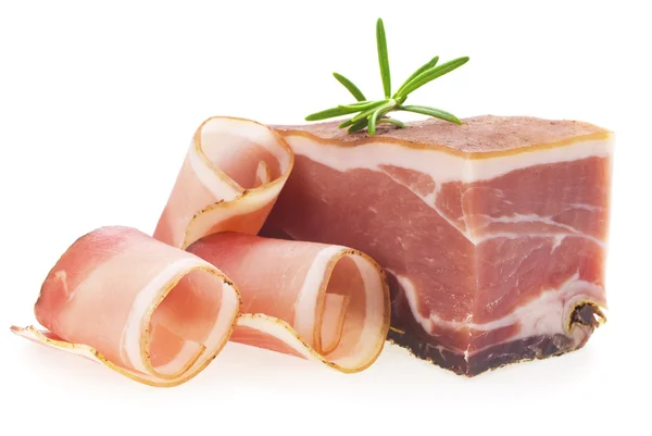 Plakjes ham — Stockfoto