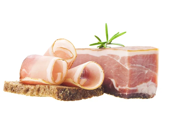 Plakjes ham — Stockfoto