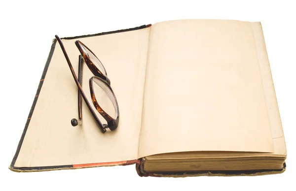 Old books with eye glasses — Stock Photo, Image