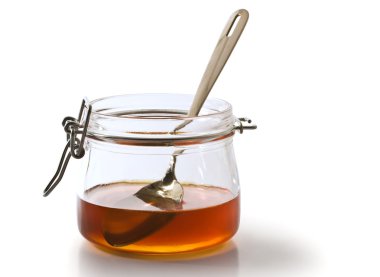 bal kavanozu ve kaşık