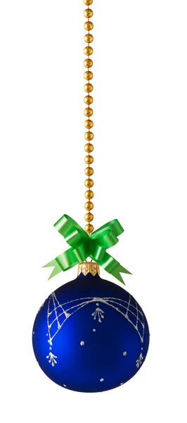 Blue ball decoration for christmas tree — Stock Photo, Image