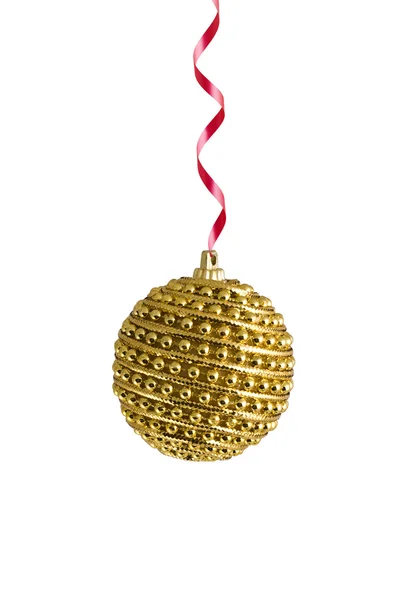 Golden ball for christmas tree — Stock Photo, Image