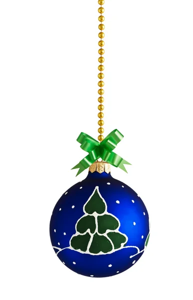 Blue ball decoration for christmas tree — Stock Photo, Image