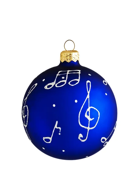 Διακόσμηση μπλε μπάλα για το χριστουγεννιάτικο δέντρο — Φωτογραφία Αρχείου