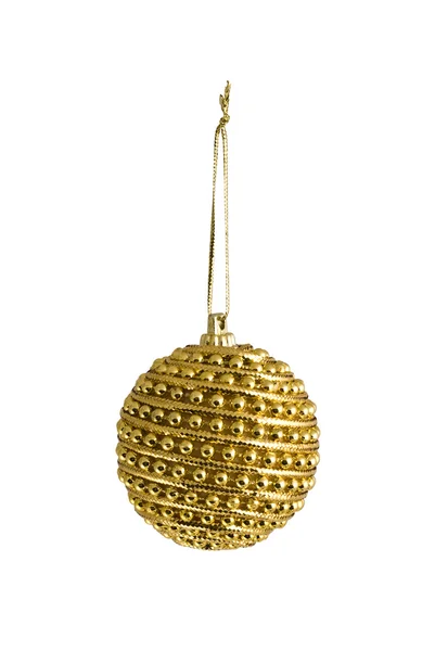 Goldene Kugel für den Weihnachtsbaum — Stockfoto