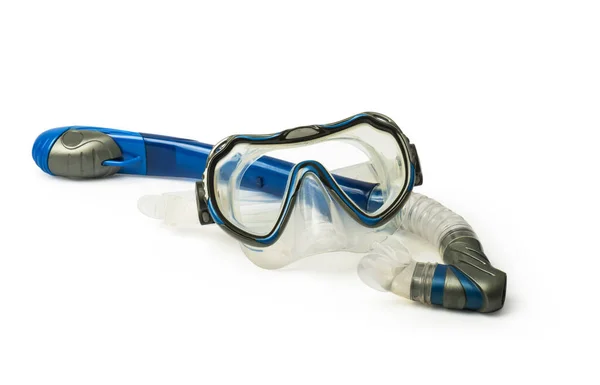 Máscara Mergulho Snorkel Isolado Fundo Branco — Fotografia de Stock