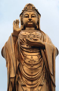 godness guanyin putuoshan Adası'nın heykeli
