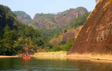rafting nehir dokuz kıvıran, wuyishan, Çin