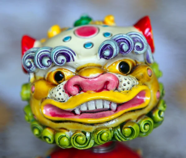 Chinese style handmade clay lion — Stock Photo, Image
