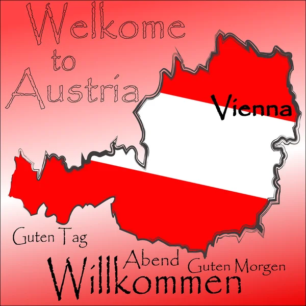 Bienvenido a Austria — Foto de Stock