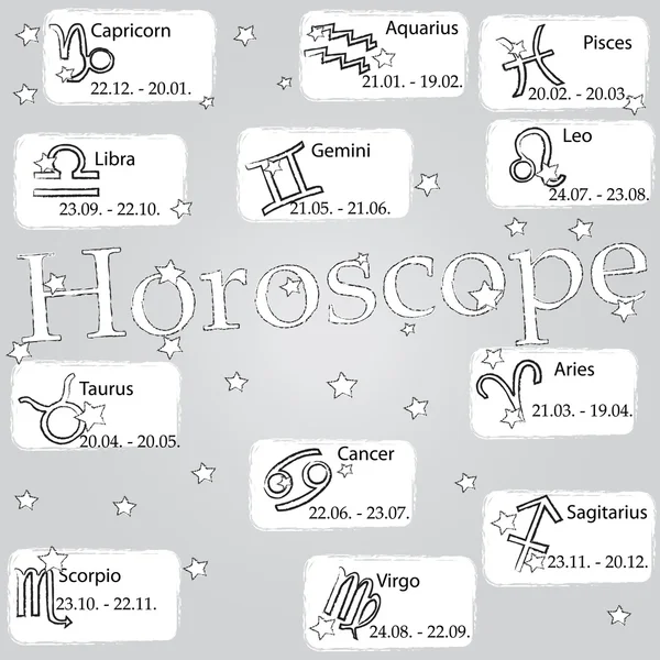 Horoscope symbolique.Zodiaque . Images De Stock Libres De Droits