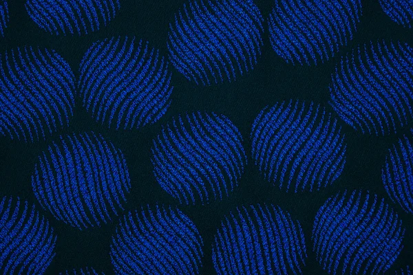 Materiaal in de blauwe cirkels, een textiel-achtergrond — Stockfoto