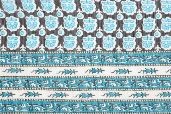 Material in blauen abstrakten Mustern, ein Hintergrund — Stockfoto