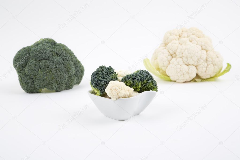 Fresh broccoli and cauliflower