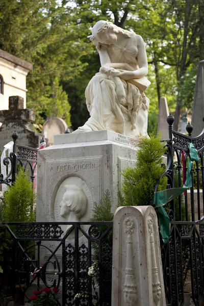 Tomb of Frederic Chopin, cemetary Pere Lachaise, Paris — Stock Photo, Image