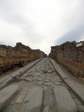 utca a pompeii egy kő gyalogjárda a gyalogosok 