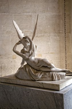 Psyche revived by Cupid's kiss, Louvre, Paris. clipart