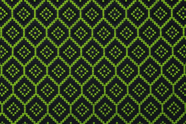 Material in green geometric patterns, a background — Stock Photo, Image