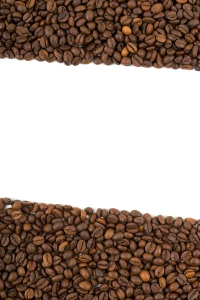 Kávébab fehér alapon — Stock Fotó