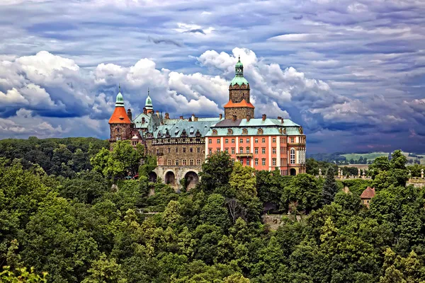 Castillo Ksiaz en Walbrzych, en Polonia — Foto de Stock