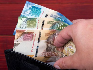  Siyah cüzdan Kenya Şilini