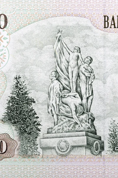 Monument Över Chilenska Hjältar Från Gamla Pengar — Stockfoto