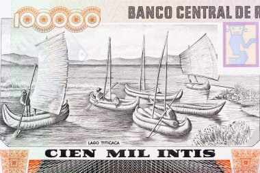 Eski Peru parasından Titicaca Gölü