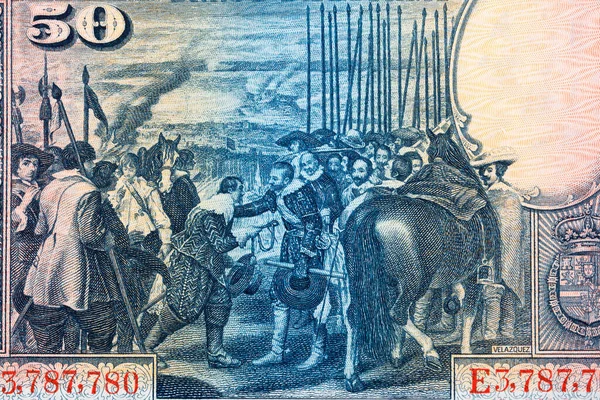 Kapitulation Von Breda Gemälde Von Diego Velazquez Aus Altem Spanischem — Stockfoto