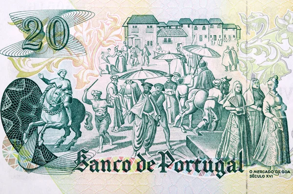Marché Xvie Siècle Goa Partir Monnaie Portugaise — Photo