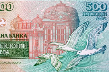 Varna 'daki Opera Binası eski Bulgar parasından - Lev