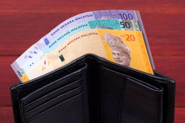 Malezya parası - siyah cüzdanda ringgit