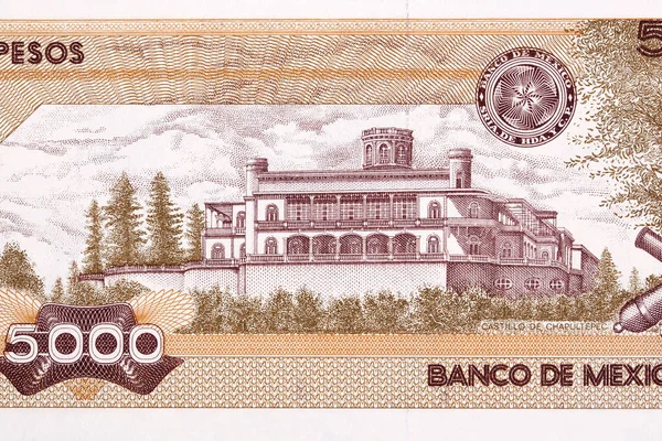Castillo Chapultepec Ciudad México Con Dinero Pesos — Foto de Stock