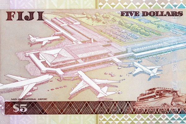 Aerial View Nadi International Airport Fijian Money Dollars — Foto de Stock