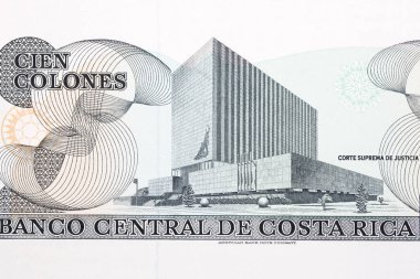 Eski Kosta Rika parasıyla San Jose 'deki Yüksek Mahkeme Binası - Colones