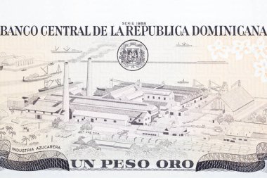 Eski Dominik Cumhuriyeti parasından şeker rafinerisi - peso