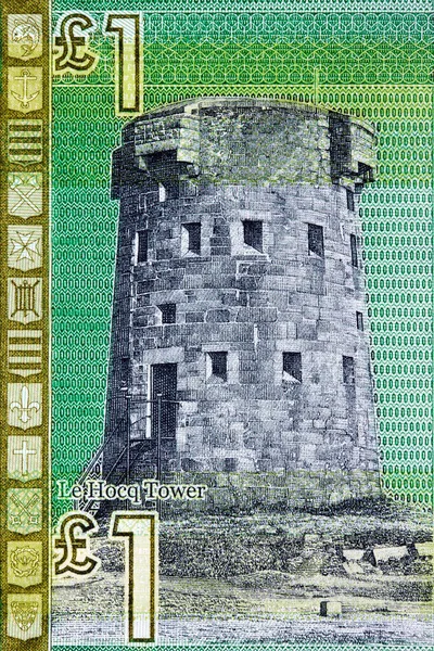 Hocq Tower Aus Jersey Geld Pfund — Stockfoto