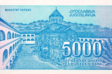 Yugoslav parası Novo Hopovo Manastırı - Dinar