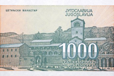 Yugoslav parasından Çetince manastırı - Dinar