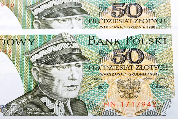 Gamla Polska Pengar Zloty Ett Företag Bakgrund — Stockfoto