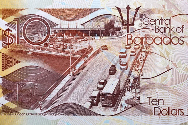 Neal Bridge Careenage Bridgetown Barbadian Money Dollars — Foto Stock