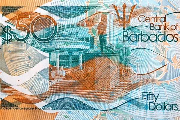 Independence Square Brigetown Barbadian Money Dollars — Foto Stock