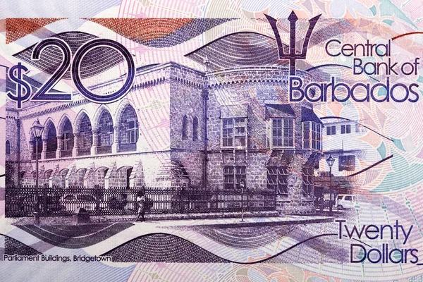 Parlamentsgebäude Bridgetown Aus Barbadischem Geld Dollars — Stockfoto